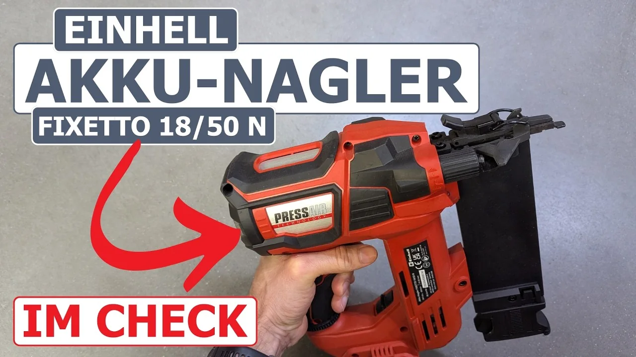 Video: Einhell Professional Akku-Nagler FIXETTO 18/50 N