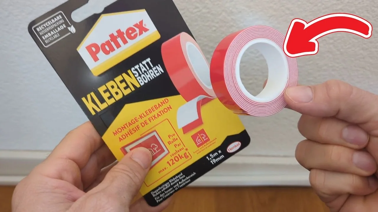 Video: Pattex Kleben statt Bohren Montagebands